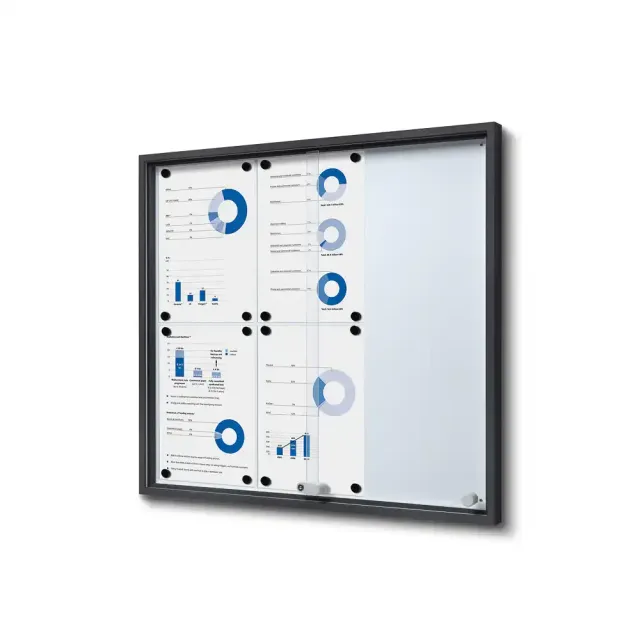 Display Slim opslagsskab 6xA4 antracitgrå låsbar