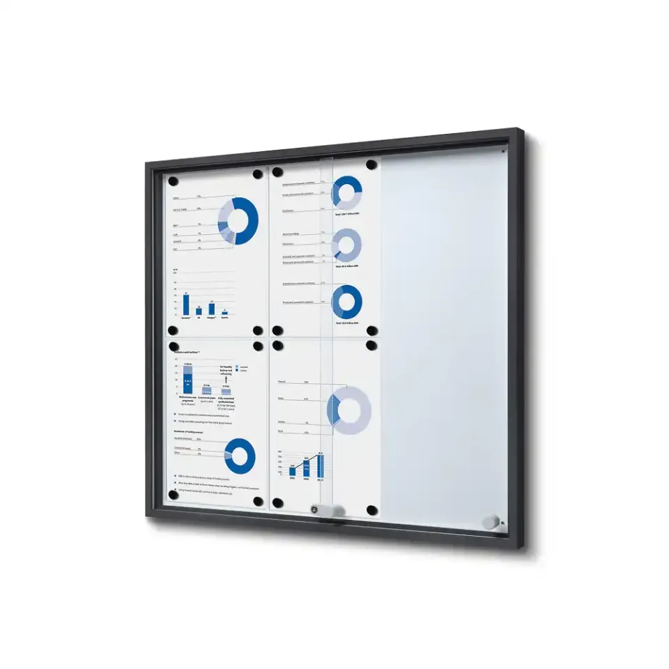 Display Slim opslagsskab 6xA4 antracitgrå låsbar