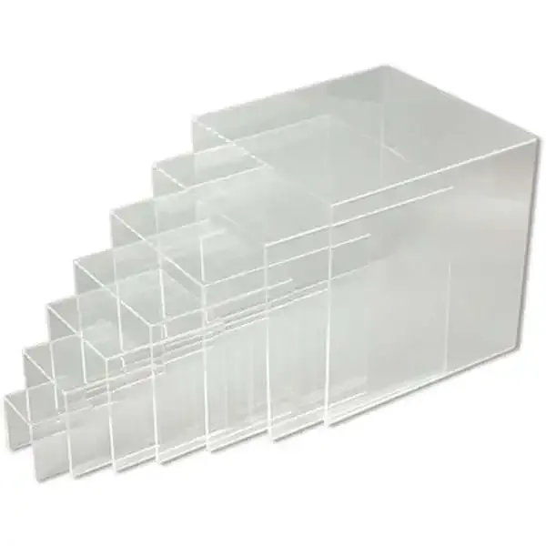 Display Podier transparent akryl sæt 7 stk trappe