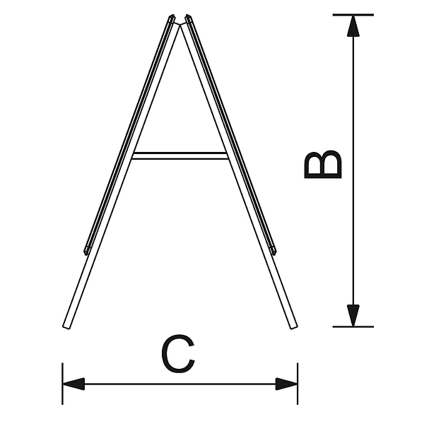 Display Alu-Line 70x100 gadeskilt sort snapramme