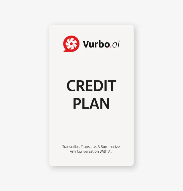 Vurbo.ai kreditpakke softwarelicens med credits