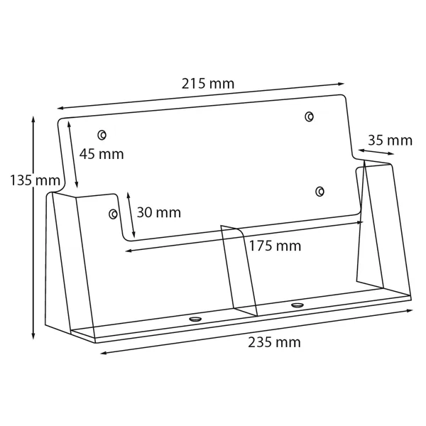 Display Taymar brochureholder bord 2CA6 2 rum A6 liggende