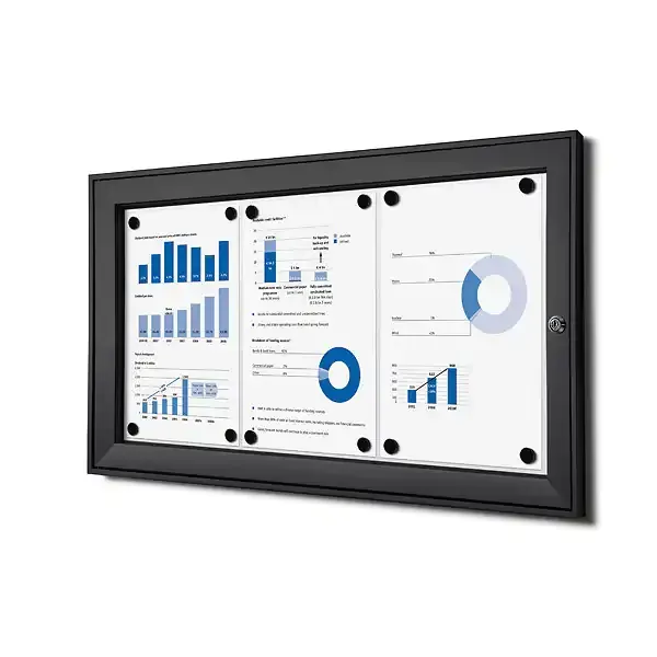 Display SCS3xA4C9005 opslagsskab sort 3xA4 aflåselig