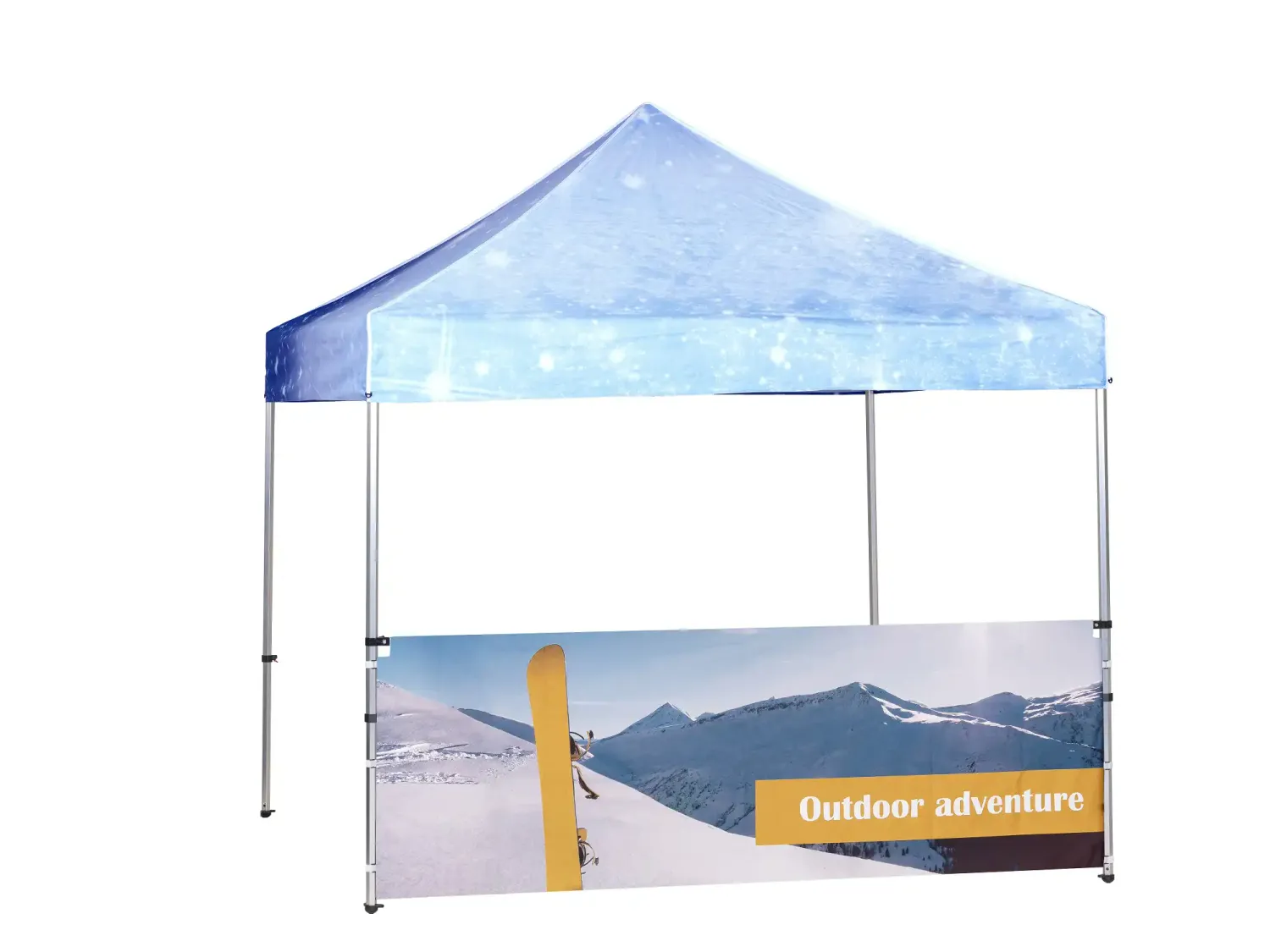 Display Alu telt half wall banner 3x3 m med print