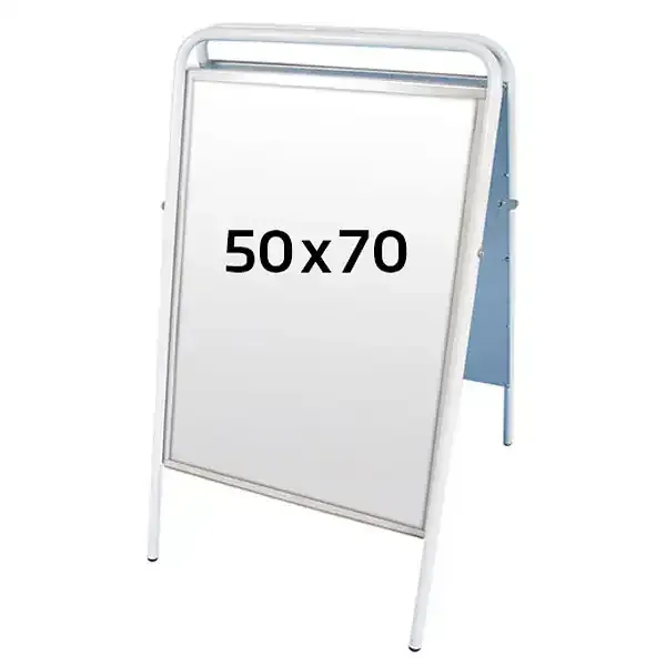 Display Easy Sign gadeskilt 50x70 hvid højformat