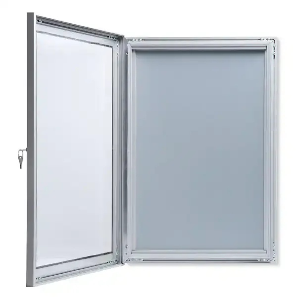 Display Standard plakatramme A1 54mm med lås sølv