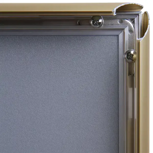 Display Snapramme 25 mm A4 skilt guld antirefleks