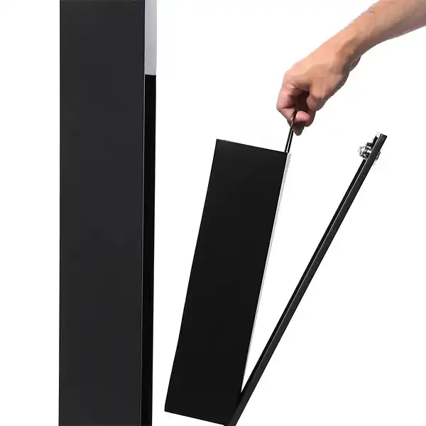 Display SMPBL askebæger fritstående 120 cm sort stål