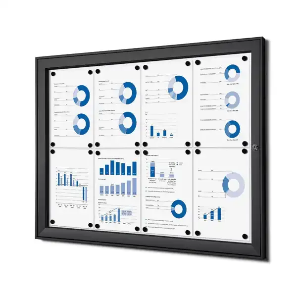 Display SCS8xA4C9005 opslagsskab sort 8xA4 magnet