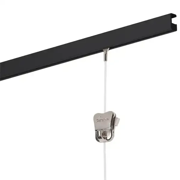 Display Minirail galleriskinne 150 cm sort aluminium