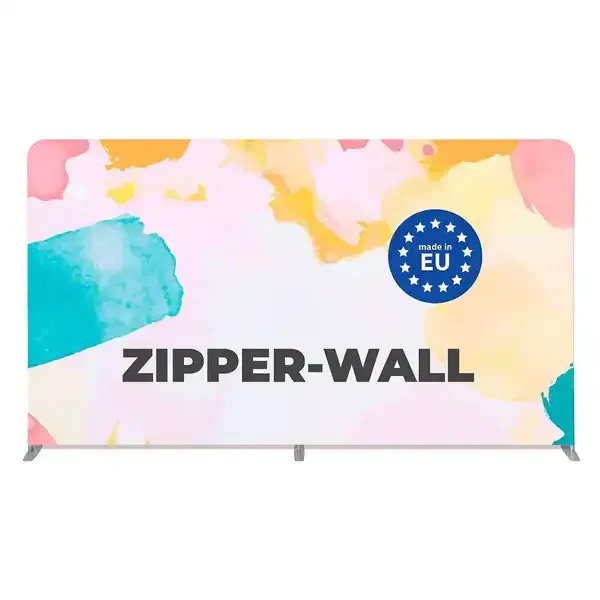 Display Zipper-Wall Straight Basic bagvæg 400x230 cm