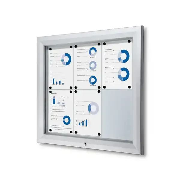 Display Premium opslagsskab 6xA4 udendørs magnet