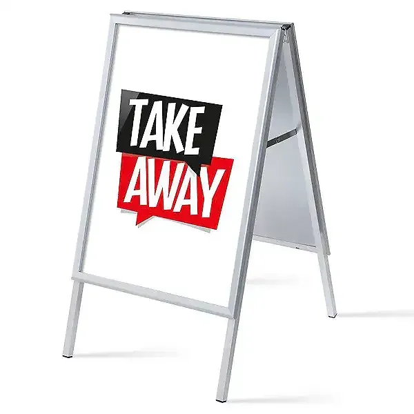 Display Alu-Line A1 gadeskilt Take Away hvid