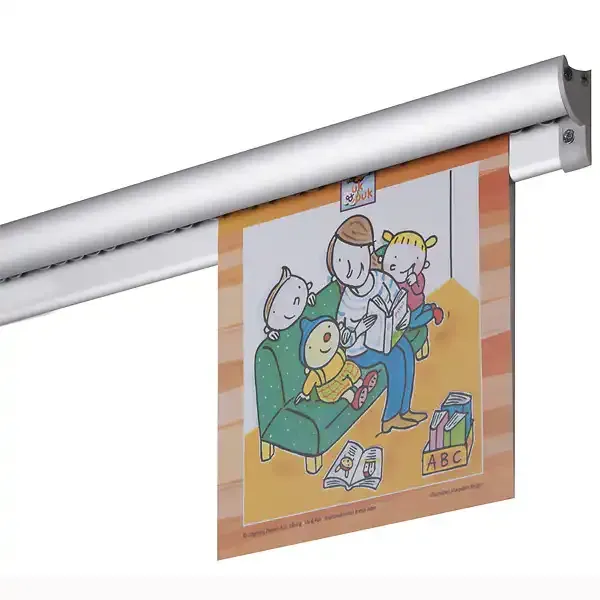 Display Memo Rail skinne 200 cm alu papir ophæng