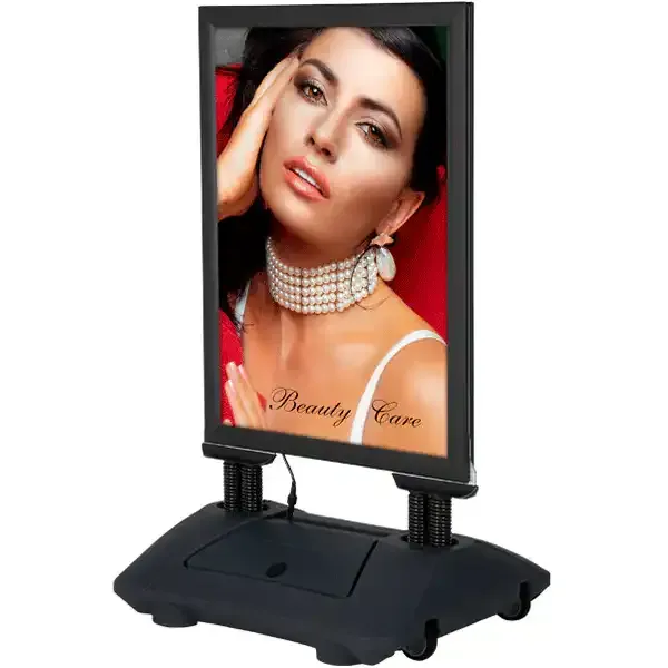 Display Wind-Sign LED A1 gadeskilt med vandbase og lys