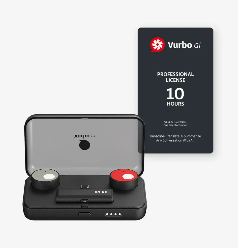 IPEVO VOCAL WEARABLE mikrofon med oversættelse