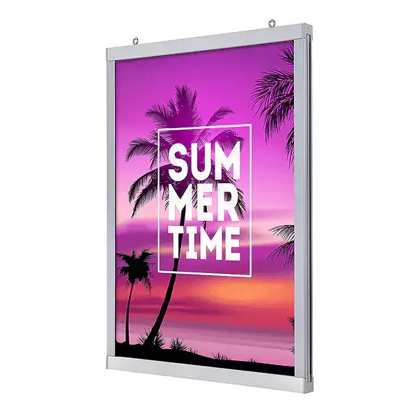 Display LED Slide In plakatramme 50x70 cm dobbeltsidet