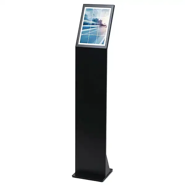 Display Slim A4 menustander gulvmodel sort 115 cm