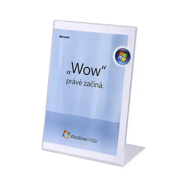 Display Konceptholder LA5PXV bordholder A5 højformat akryl