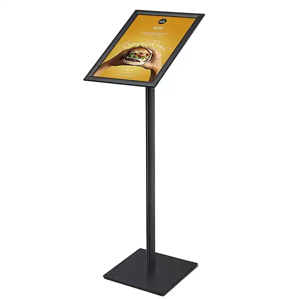 Display Menuboard A3 snapramme sort gulvdisplay