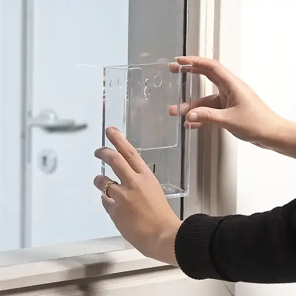 Display Limknapper Ø19 mm transparente klæbepuder