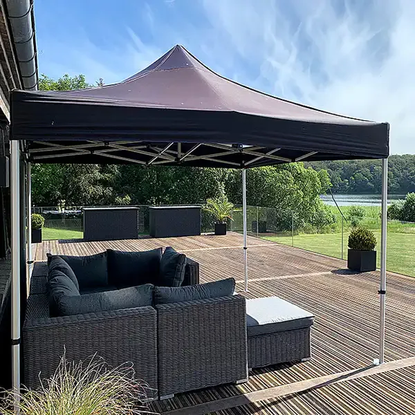 Display Lux festtelt pavillon 3x3 m sort alu
