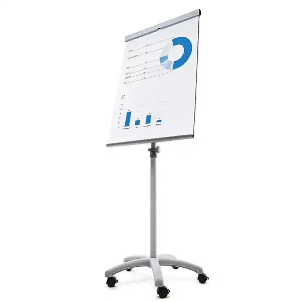 Display Gulvflipover 68x100 whiteboard med hjul