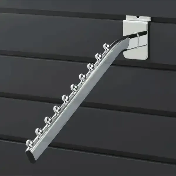 Display bøjleholder skrå krom 30 cm 10 bøjler