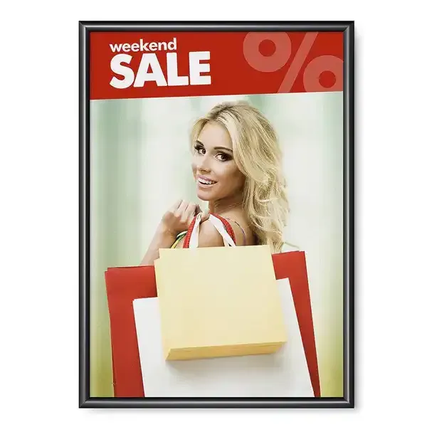 Display snapramme A1 25 mm sort plakatramme gering