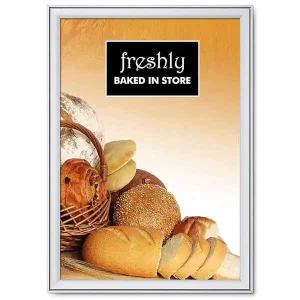 Display COMPASSO 70x100 G37 snapramme 70x100 sølv antirefleks