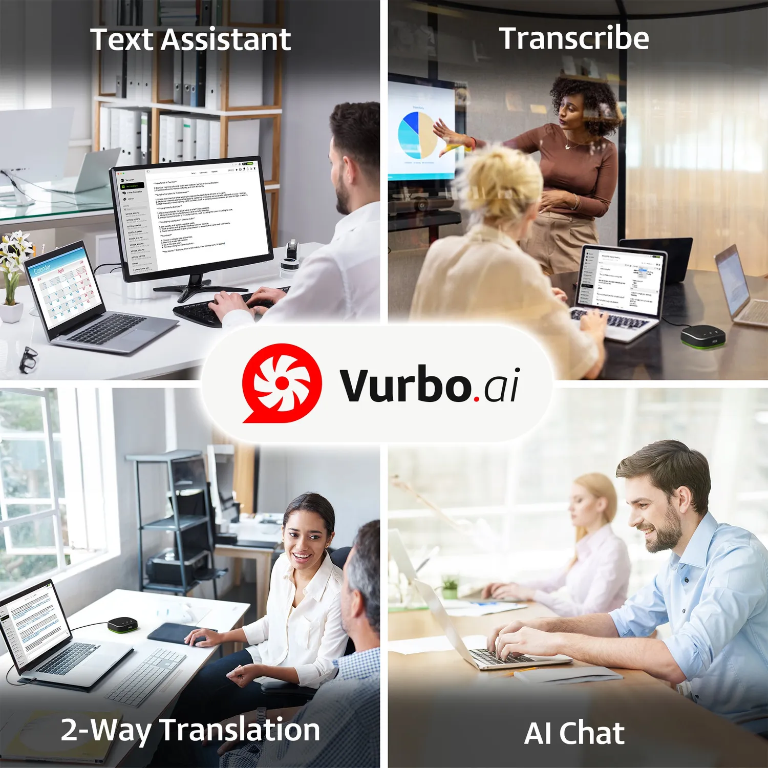 IPEVO VC-A10 højttalertelefon med Vurbo.ai 10 timer