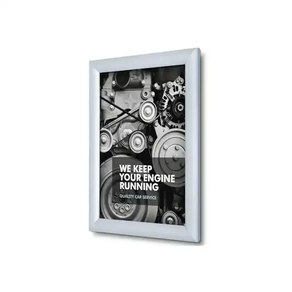 Display snapramme A4 sølv aluminium 25 mm