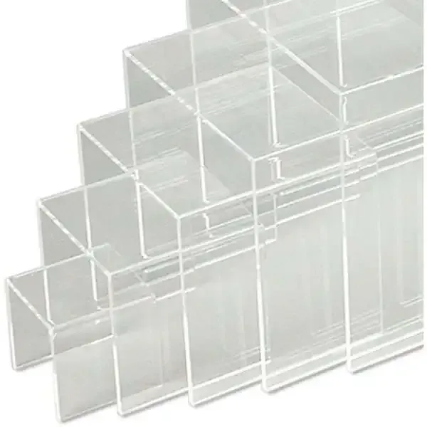 Display Podier transparent akryl sæt 7 stk trappe