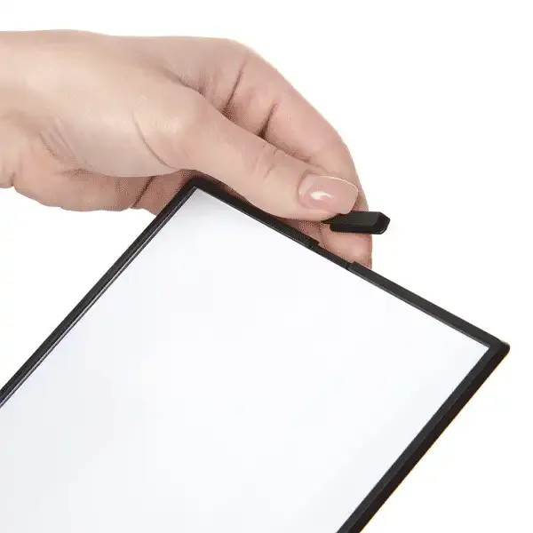 Display Scritto Menu L Stand A6 borddisplay sort plast