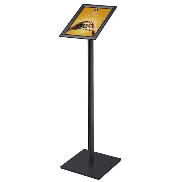 Display Menuboard snapramme A4 gulvskilt sort