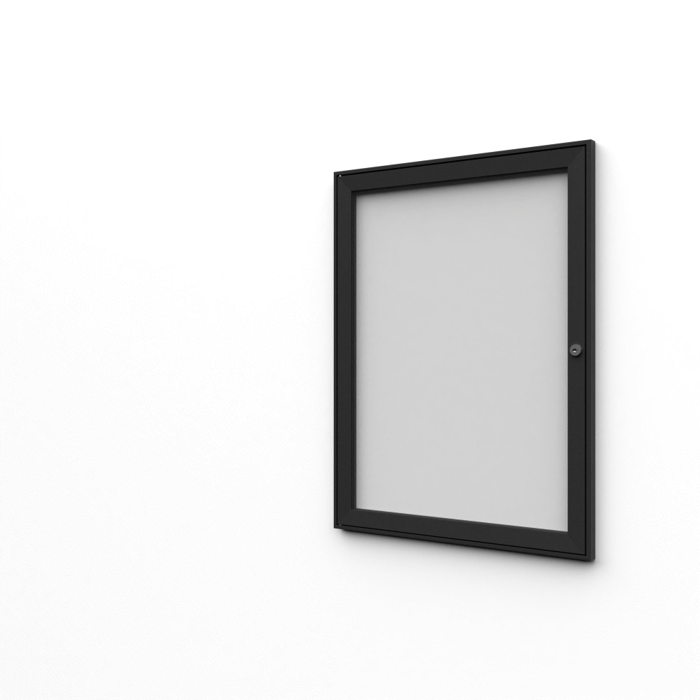 Display Opslagsskab 6xA4 opslagstavle antracit låsbar