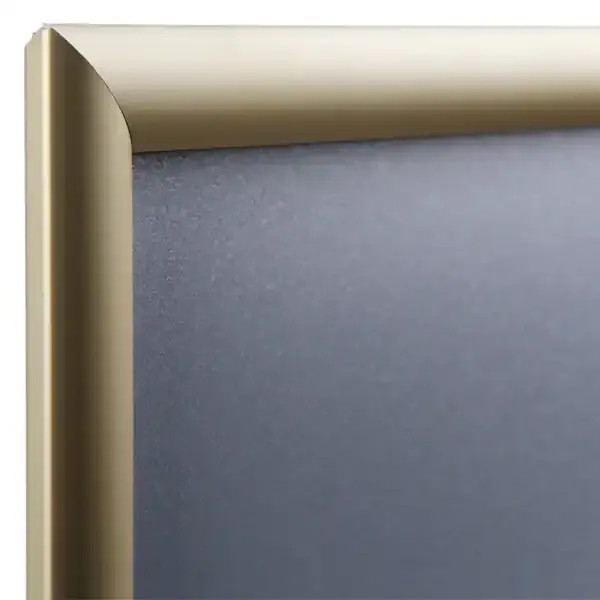 Display Snapramme 25 mm A4 skilt guld antirefleks