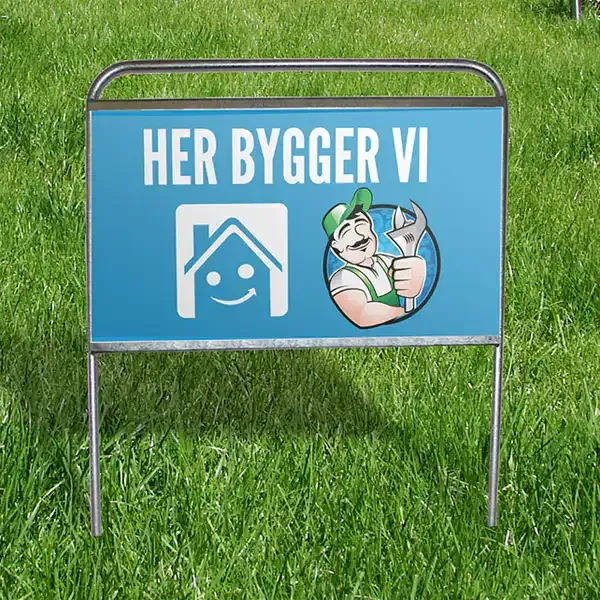 Display Mægler- og håndværkerskilt 65x101 cm 4+4