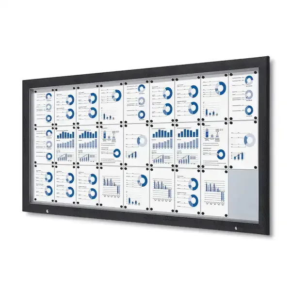 Display Premium Outdoor opslagsskab 27xA4 antracit IP56
