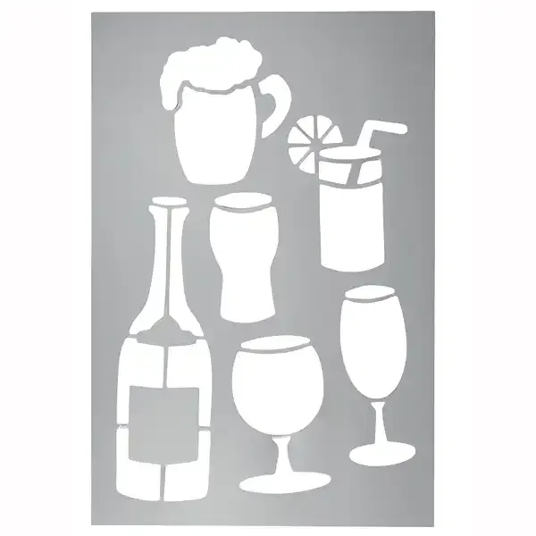 Display SECSTN-5 stencils 5 stk til kridtmarkers genanvendelige