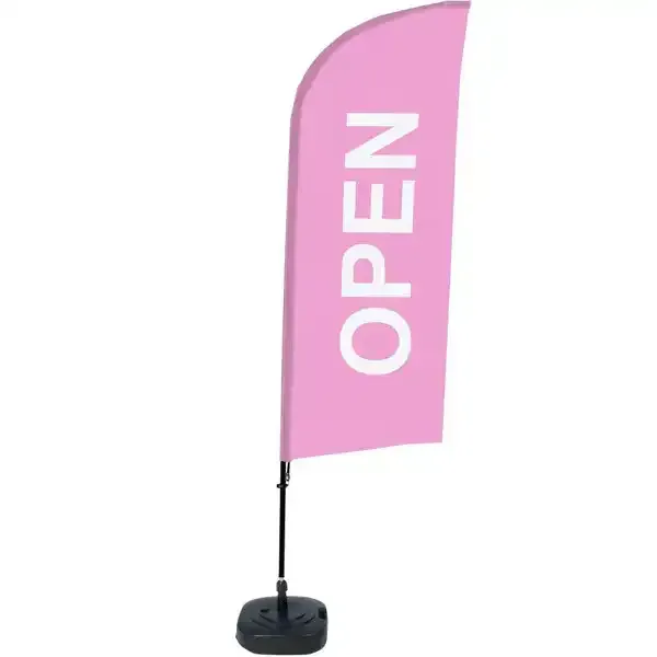 Display BeachFlag OPEN flag 89x240 cm pink vandtank