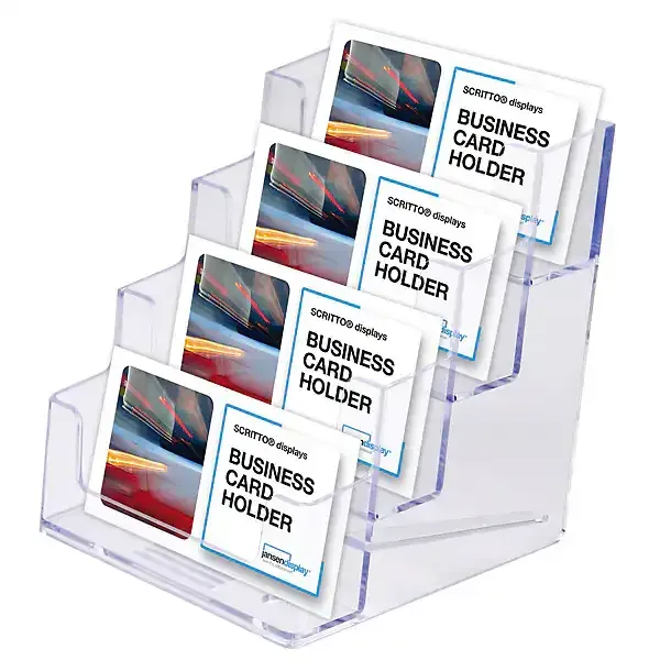 Display visitkortholder bord 4 rum 4VCS95 bredformat klar