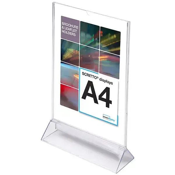 Display menukortholder bord A4 staende TA4P klar