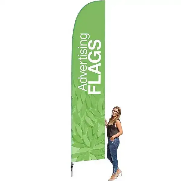 Display BeachFlag XL vingef flag 78x403 cm med stang