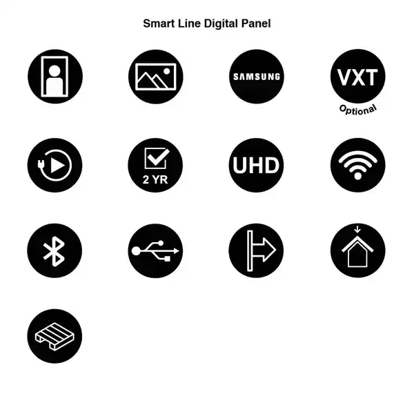 Display Smart Line 43 tommer Samsung skaerm hvid lodret