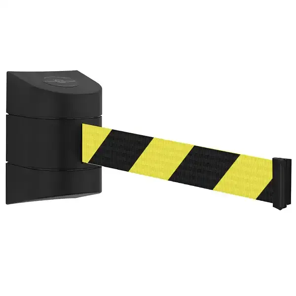 Display Kø-leder væghængt 460 cm sort gul/sort sele