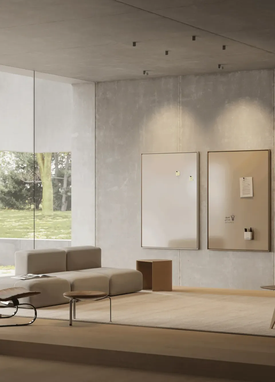 Chatboard Gallery rammesystem MDF sand 70x70 lodret