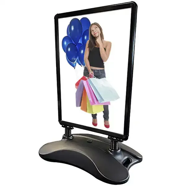 Display Wind Sign Basic gadeskilt A1 sort 2 hjul