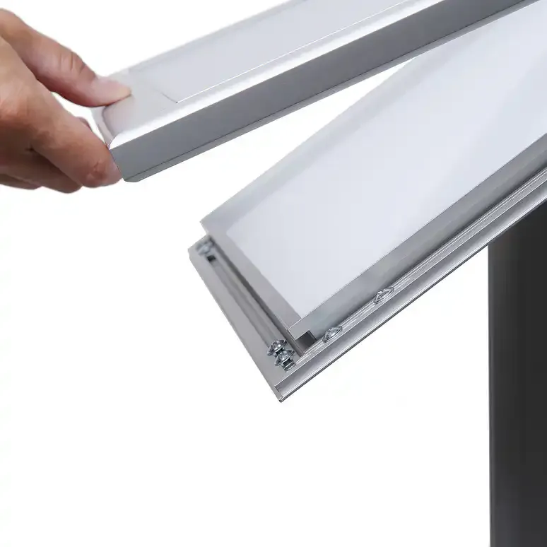 Display Menu Board menustander 2xA4 LED lås