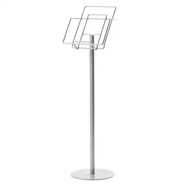 Display EASY brochurestander A4 metal sølv